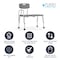 Flash Furniture 26-1/4" L, Plastic, Aluminum, Gray Bath Transfer Bench DC-HY3510L-GRY-GG - alternate 7